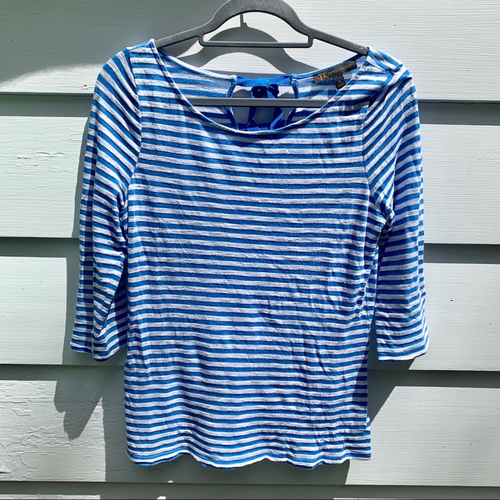 THE LIMITED blue and white stripped shirt